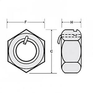 A194 2H 2HM Écrou de blocage à goupille <span class=keywords><strong>anco</strong></span> hexagonale robuste Écrous de blocage <span class=keywords><strong>anco</strong></span> noirs galvanisés à chaud - Product Image 3