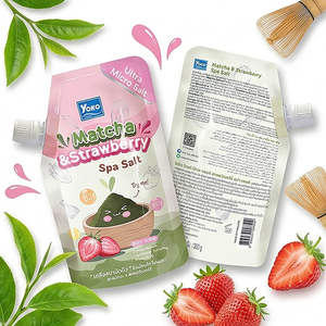 Y751 Yoko Sel de spa au matcha et à la fraise 350g. Exfolie et lisse la peau en douceur avec une granulométrie irrésistiblement douce et lisse. - Product Image 5