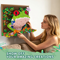 Nouvelle série d'animaux : Jouets de construction 3D, modèle tridimensionnel de grenouille-arbre, décoration murale, blocs de construction à assembler, mini briques