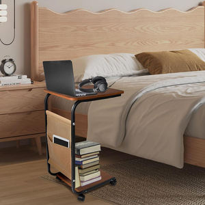Neues Modell Moderner Luxuriöser <span class=keywords><strong>C</strong></span>-förmiger Holz-Beistelltisch mit Aufbewahrungstasche und Rollrädern für Wohnzimmermöbel - Product Image 4