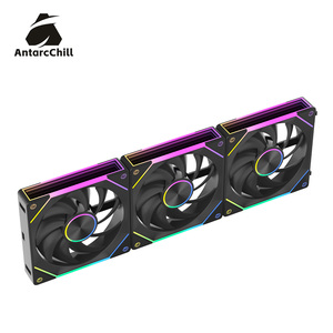 Ventilateur AntarcChill noir sans outil, à raccordement en série, pour centre de ventilateur, CD, Halo, rétroviseur latéral, à haut débit d'air, faible bruit, avec roulement hydraulique - Product Image 1