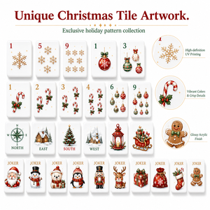 High Quality MeldVerse Luxury Acrylic Christmas Family Game Holiday Personalized Durable Portable Mahjong Tiles <b>Entertainment</b> - Product Image 4