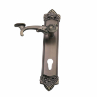 Serrure de porte intérieure de luxe à installation facile, silencieuse, pour chambre à coucher, en bois, avec poignée et levier, verrouillage à mortaise et clé