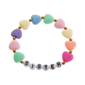 <span class=keywords><strong>Bracelet</strong></span> artisanal en pâte polymère arc-en-ciel pour femme, style <span class=keywords><strong>grande</strong></span> sœur, tendance transfrontalière Europe-Amérique, vente chaude - Product Image 5