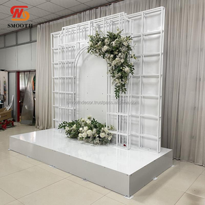 อุปกรณ์ตกแต่งงานแต่งซุ้มโค้งสีขาวอุปกรณ์ตกแต่งสำหรับงานอีเว้นท์แบบเรียบ - Product Image 6