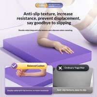 Tapis de yoga Balance Pad, 4 cm d'épaisseur, 55 cm de long, rectangulaire, antidérapant, en mousse souple à rebond rapide, outil d'entraînement de fitness pour plank et renforcement du tronc, banc d'haltères