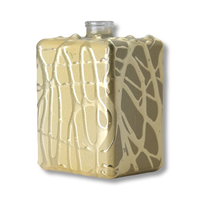Ligne d'or de luxe personnalisée veines 3D vide carré de 20ml mini flacon épais emballage de parfum flacon de parfum en verre rechargeable