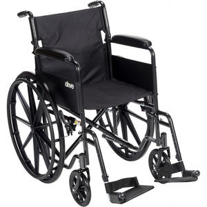 Fauteuil roulant manuel Medco 88 cm, noir, en fer, pliable, aide à la mobilité pour personnes âgées et handicapées - Product Image 2