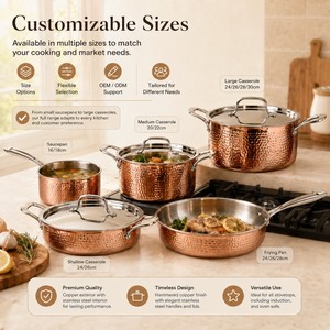 Offre Spéciale : Batterie de Cuisine Professionnelle en Acier Inoxydable Martelé – Ensemble Double de Casseroles et Poêles pour la Restauration - Product Image 4