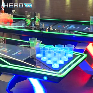 HEROVR Exclusivo Soporte Móvil de Acero Inoxidable con LED de 16 Colores y Diseño Modular para Campeonato de Beer Pong - Product Image 6