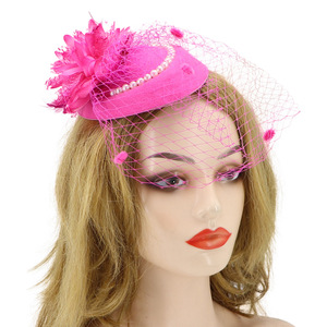 Voile de mariée Genya, épingle à cheveux, accessoire de cheveux en perles, <span class=keywords><strong>filet</strong></span> de gaze, fleur, <span class=keywords><strong>filet</strong></span> de paillettes, accessoire de cheveux en plumes pour la vente en gros - Product Image 5