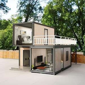 منزل حاوية فاخر بثلاث غرف نوم وحمام واحد، منازل حاويات قابلة للطي مسبقة الصنع بمقاس 20 و40 قدمًا للبيع - Product Image 3