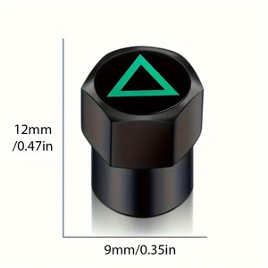 Bouchons de valve de pneu de voiture avec logo époxy, cache-poussière universel pour voitures, motos, vélos, en caoutchouc, sans chambre à air, type American Mouth - Product Image 3