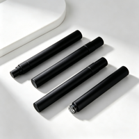 Atomizador de Perfume Portátil Negro Mate de 5ml 10ml, Tubo Recargable de Vidrio, Pulverizador de Perfume de Viaje con Niebla Fina, Personalizado con Serigrafía