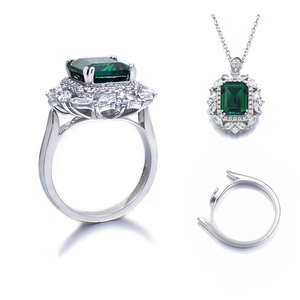 Ma Yin Fang fabbrica personalizzato all'ingrosso Anillo Esmeralda 925 Plata Sterling da donna anello smeraldo 925 argento alla moda anelli di pietre preziose - Product Image 6