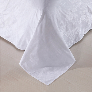 Hotel Lino Jacquard Satén King Size Liso Blanco <span class=keywords><strong>5</strong></span> Estrellas 100 Algodón Juego de cama de hotel 100% en Guangzhou - Product Image 4