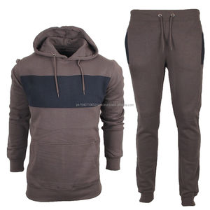 Men's jogging tracksuit and <b>running</b> sweatpants zipper design <b>hoodie</b> and jogger set - Product Image 1