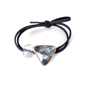Élastique à <span class=keywords><strong>cheveux</strong></span> en forme de pierre, en caoutchouc, avec pierres de cristal, pour filles, mode française - Product Image 4