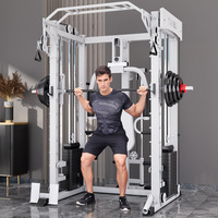 Équipement de musculation multifonctionnel pour la maison, machine Smith en acier et combiné Pec Deck Fly – Exercices de fitness pour squats, développés couchés et entraînement du dos