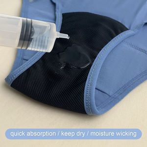 Culottes menstruelles OEM personnalisées pour femmes, taille haute, en dentelle, respirantes, anti-fuites, en coton de bambou naturel, pour femmes et jeunes filles - Product Image 4