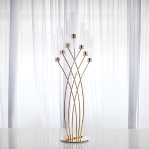 Gold <strong>7</strong> Head <strong>Candle</strong> <strong>Holder</strong> Wedding Table Centerpiece Acrylic <strong>Candle</strong> <strong>Holder</strong> Candlestick <strong>Holder</strong> for Home Decor - Product Image 3