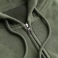 Vente en gros de sweats à capuche zippés en coton polaire 400gsm personnalisés Fabricants de sweats à capuche surdimensionnés et lourds pour hommes de haute qualité