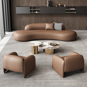 Juego de Sofás Arc de Cuero, Muebles Duraderos para Recepción de Hotel y Salón - Product Image 4