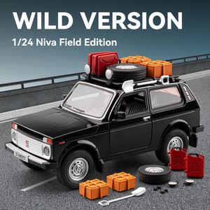 Modellino in Scala 1:24 LADA <span class=keywords><strong>Niva</strong></span> Fuoristrada con Suoni e Luci, Porte Apribili, Decorazione in Metallo, Modello SUV Giocattolo da Esposizione - Product Image 2
