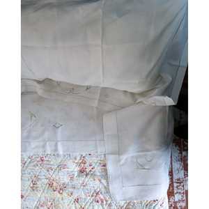 Ensemble de couette double en lin antique Pietrochianese, 6 pièces, housse de couette, lettres R gravées, 300TC, couettes jetables, motif végétal - Product Image 3