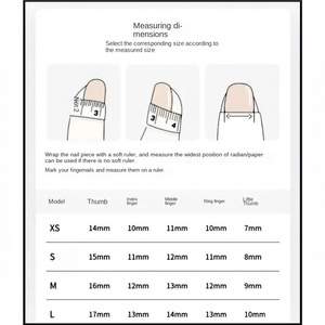 Dedo desgastado a mano Europeo Americano Cyberpunk Nail Art Patch cubierta completa patrón geométrico de larga duración prediseñado emperatriz - Product Image 3