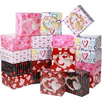 Boîte en carton recyclable gaufrée, boîte à dessert pour la Saint-Valentin, boîte d'emballage pour chocolat et fraises