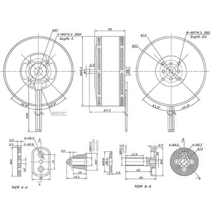 Motor sin Escobillas Sunnysky <span class=keywords><strong>EOLO</strong></span> 6210 BLDC KV125 KV250 de Alta Potencia, Aleación de Aluminio, para Aviones de Ala Fija y Drones - Product Image 6
