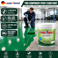Peinture époxy à base d'eau pour sols, rapport de mélange 7:1, dureté 4H, pour garage, atelier, sol en ciment, revêtement en résine couleur unie, scellant