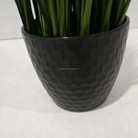 Petits Bonsaïs Artificiels en Plastique, Plantes en Pot d'Herbe de Roseau de 28 cm, Écologiques pour la Décoration de la Maison, de l'Hôtel, de la Bibliothèque, des Mariages et de Noël