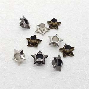 Colore personalizzato appendere il sacchetto di carta del cappello di pelle della scarpa bandiera decorativa di forma rotonda in metallo ottone ferro occhiello a forma di stella - Product Image 2