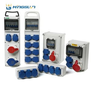 Boîte de distribution Mingguan Abs Pc IP67, boîte de prise industrielle étanche pour les travaux temporaires en extérieur et les chantiers de construction - Product Image 1