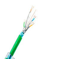 Kabel jaringan SFTP tembaga padat 1.000 kaki, kecepatan tinggi luar ruangan 23AWG Cat6A Cat7 CAT8
