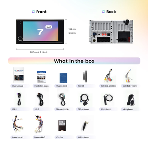 Dasaita 7Inch Vivid Car Stereo Carplay Android Khung Màn Hình Navigation Đài Phát Thanh Âm Thanh Đa Phương Tiện Đầu Đơn Vị Cho 4Runner Rav4 - Product Image 6