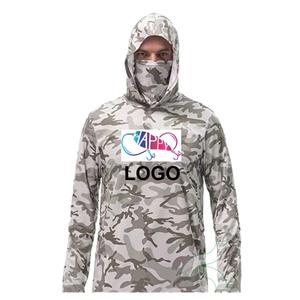 In Voorraad Oem Lange Mouw Upf 50 + Zonwering Vissen Hoodie Met Gezichtsmasker Modieuze Gladde, Sneldrogende Visserstrui - Product Image 6