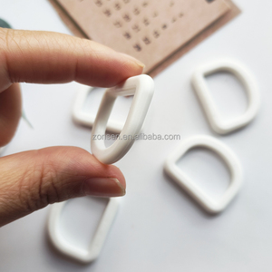 KAM <span class=keywords><strong>1</strong></span> pulgada de plástico blanco en forma de D hebilla de bucle de anillo en D hebilla ajustable para cinturones de bolsa hebilla D gruesa de 25mm - Product Image 5