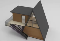 Structure en acier préfabriquée durable de conception moderne Immeuble de bureaux préfabriqué triangulaire modulaire pour usage domestique