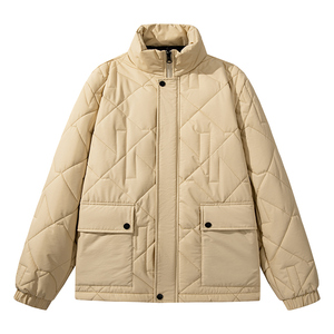 2026 Custom Fashion Unisex Canvas Puffer <b>Jacket</b> with Cotton <b>Filling</b> Letter Pattern Winter - Product Image 1