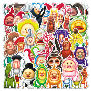 50 autocollants japonais Kobito <span class=keywords><strong>Dukan</strong></span> en PVC découpés, mignons et originaux, motifs de dessins animés d'elfes pêche pour la décoration de journaux, bouteilles et bagages - Product Image 2