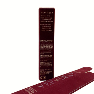 Scatola per imballaggio lucidalabbra laminato in feltro bordeaux di altissima qualità scatola per rossetto floccato in velluto opaco Premium - Product Image 4