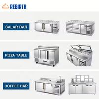 Vitrine Réfrigérée Commerciale 1,8 m pour Salades avec Grande Capacité, Étagères Superposées, Table à Pizza Personnalisable et Table d'Accompagnement pour Opérations