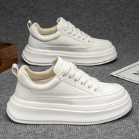Chaussures pour hommes KN29, nouvelles baskets blanches à semelle épaisse pour augmenter la taille, confortables, légères, décontractées, pour le sport et la marche
