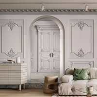 Panneau mural en velours crème texturé, motif en relief 3D, pour salon, chambre à coucher, décoration d'hôtel