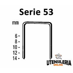 Grapas de acero Barbero SERIE 53 11,3x6/14mm Paquete de 5000 piezas - Product Image 1