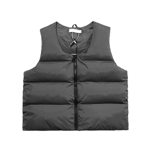 Chaleco Acolchado Personalizado de Alta Calidad para Hombre, Nuevo Estilo de Moda Urbana de Invierno, Chaleco Acolchado para Hombre, Color Sólido, Cuello Redondo - Product Image 1