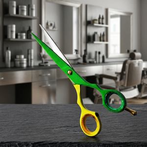 Ciseaux de coiffure professionnels ergonomiques pivotants en acier inoxydable à long manche pour droitiers, ciseaux de salon pour barbiers, style japonais - Product Image 3